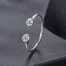 925 Sterling Silver Moissanite Ring Size E