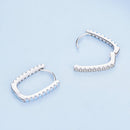 925 Sterling Silver Opal Earrings with Platinum Plating for Women