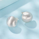 925 Sterling Silver 1.4cm White Gold Plated Earrings