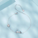 925 Sterling Silver & Plated White Gold Adjustable Bracelet for Women