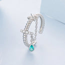 925 Sterling Silver Ring with Pavé Setting and CZ for Women