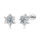 925 Sterling Silver Moissanite 0.10 Carat Earrings for Women