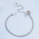 925 Sterling Silver Bracelet 17cm with Pavé Setting CZ for Women