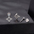 925 Sterling Silver Moissanite 0.1ct Earrings for Women