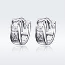 925 Sterling Silver Plated Platinum Pavé Setting CZ Earrings