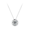 S925 Sterling Silver Moissanite Necklace 400mm with 1ct Moissanite for Women