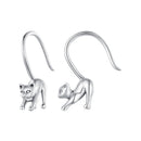 S925 Oxidized Silver Earrings 17x3mm for Women