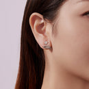 925 Sterling Silver Moissanite 0.50 Carat Earrings for Women