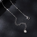 925 Sterling Silver Plated White Gold Moissanite Necklace 400+50mm for Women