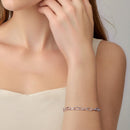 925 Sterling Silver White Gold Plated 15+6cm Adjustable Bracelet for Women