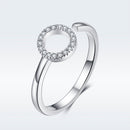 925 Sterling Silver Ring with Pavé Set CZ