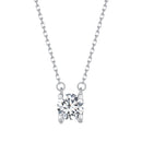 925 Sterling Silver 0.65 Carat Moissanite Necklace for Women