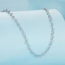925 Sterling Silver Necklace with Platinum Plating, 395+55mm Length, 3.0mm Width for Women