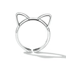 925 Sterling Silver Oxidized Paw Design Ring