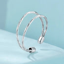 925 Sterling Silver & White Gold Plated Ring for Women - Stylish Width 2.3-6.3mm