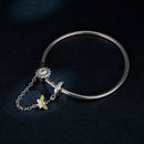 925 Sterling Silver Adjustable Length 17cm Bracelet for Women