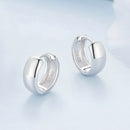925 Sterling Silver Platinum Plated Earrings 11x5mm for Women