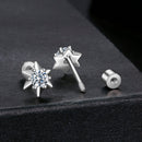 925 Sterling Silver Moissanite 0.10 Carat Earrings for Women