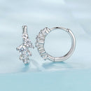 925 Sterling Silver Earrings with CZ White Gold Plating