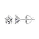 925 Sterling Silver Moissanite 0.50 Carat Earrings 6.0mm for Women