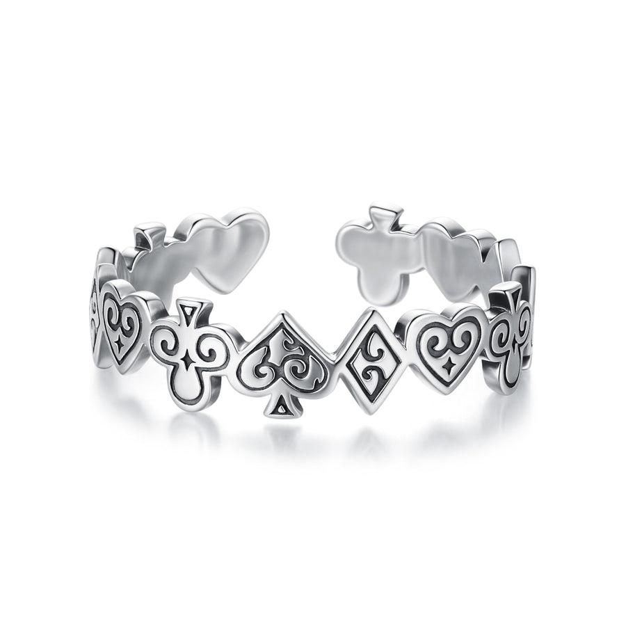 925 Sterling Silver Oxidized Silver 0.5cm Ring