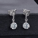 925 Sterling Silver Moissanite 0.50 Carat Earrings for Women