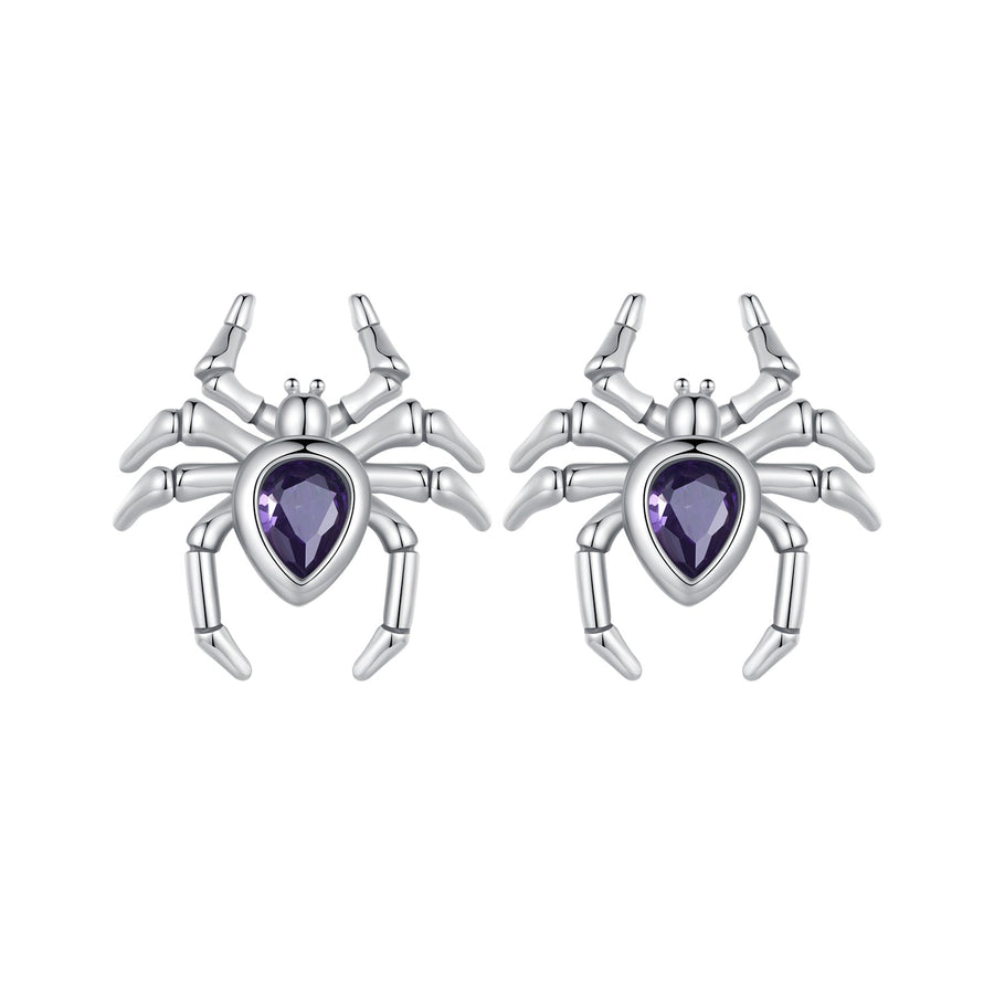 925 Sterling Silver Earrings with Pavé Setting CZ, Size 13*12mm