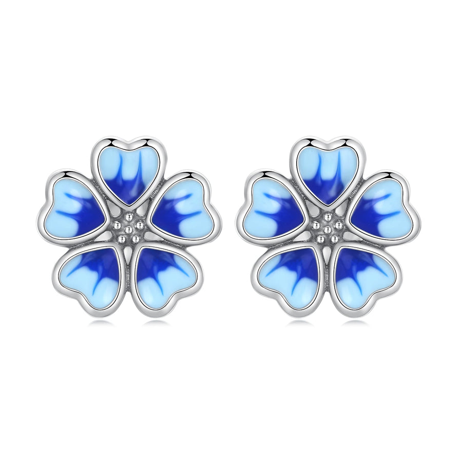 925 Sterling Silver Enamel Earrings for Women