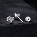 925 Sterling Silver Moissanite 0.03 Carat Earrings for Women