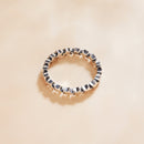 925 Sterling Silver Oxidized Ring Size 5.0 for Women