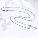 925 Sterling Silver Adjustable Necklace 38-45cm for Women