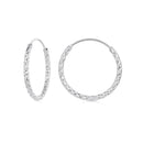 925 Sterling Silver Earrings Hoops 2.5 cm for Women