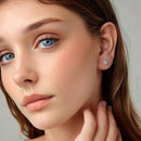 925 Sterling Silver Earrings with Pavé CZ Setting