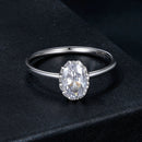 925 Sterling Silver 1.6mm Moissanite 1ct Ring in Size 6 for Women