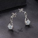 925 Sterling Silver 0.5 Carat Moissanite Earrings for Women