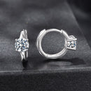 925 Sterling Silver Moissanite 0.50 Carat Earrings for Women