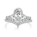 925 Sterling Silver 0.5 Carat Moissanite Ring in Size 6 for Women