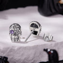 925 Sterling Silver Earrings with Oxidized Finish and CZ Stones