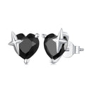 925 Sterling Silver Earrings with Pavé Setting and CZ