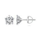 925 Sterling Silver Moissanite 0.50 Carat Earrings 6.0mm for Women