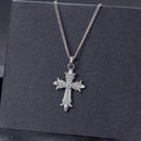 925 Sterling Silver Plated White Gold Moissanite Necklace 40+5cm for Women