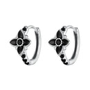 925 Sterling Silver Enamel and CZ Earrings for Women