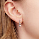 925 Sterling Silver Earrings 1.8*0.5cm for Women