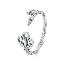 925 Sterling Silver Oxidized 0.14-0.8cm Ring for Women
