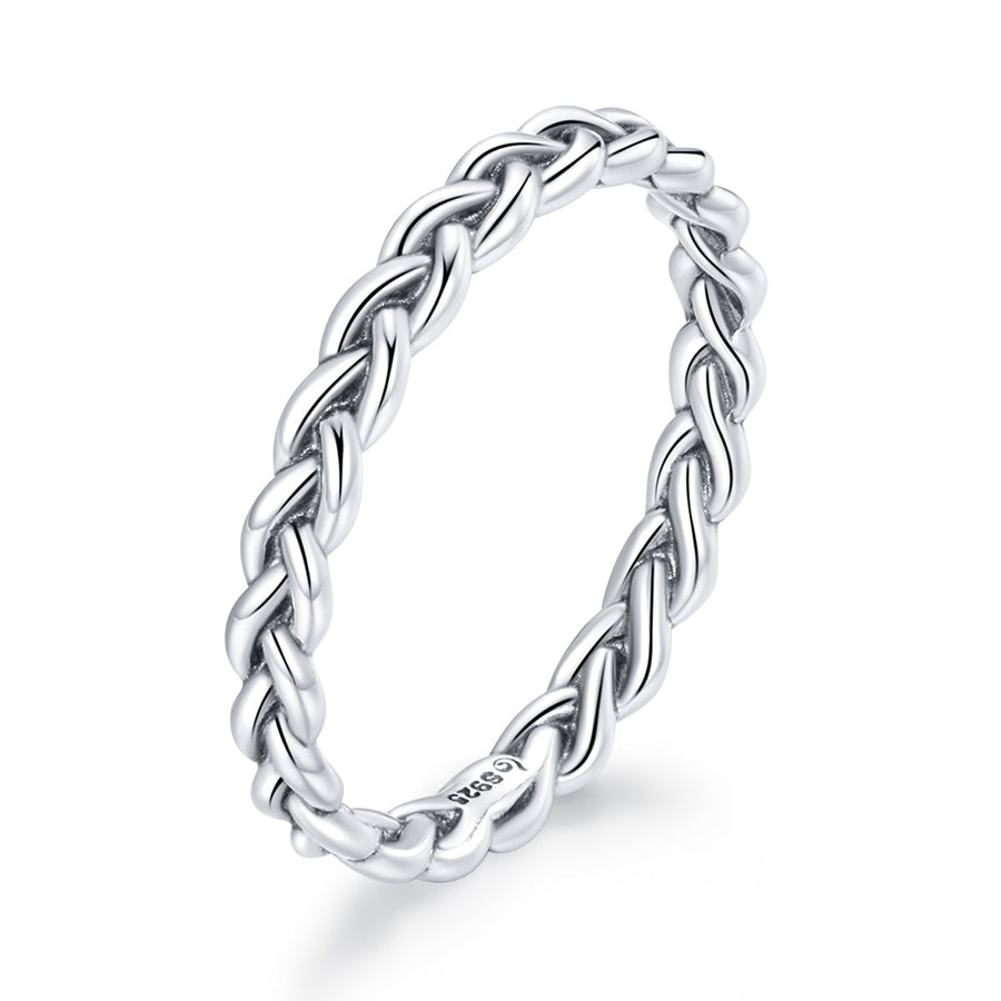 925 Sterling Silver Oxidized 0.20cm Ring Size 9 for Women