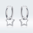 S925 Sterling Silver Plated Platinum CZ Earrings for Women