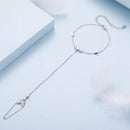 925 Sterling Silver Bracelet with Pavé Set CZ in White Gold 15+6cm