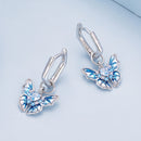 925 Sterling Silver Enamel Pavé Setting CZ Earrings for Women