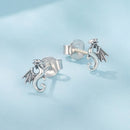 925 Sterling Silver Oxidized Silver 0.7cm Earrings
