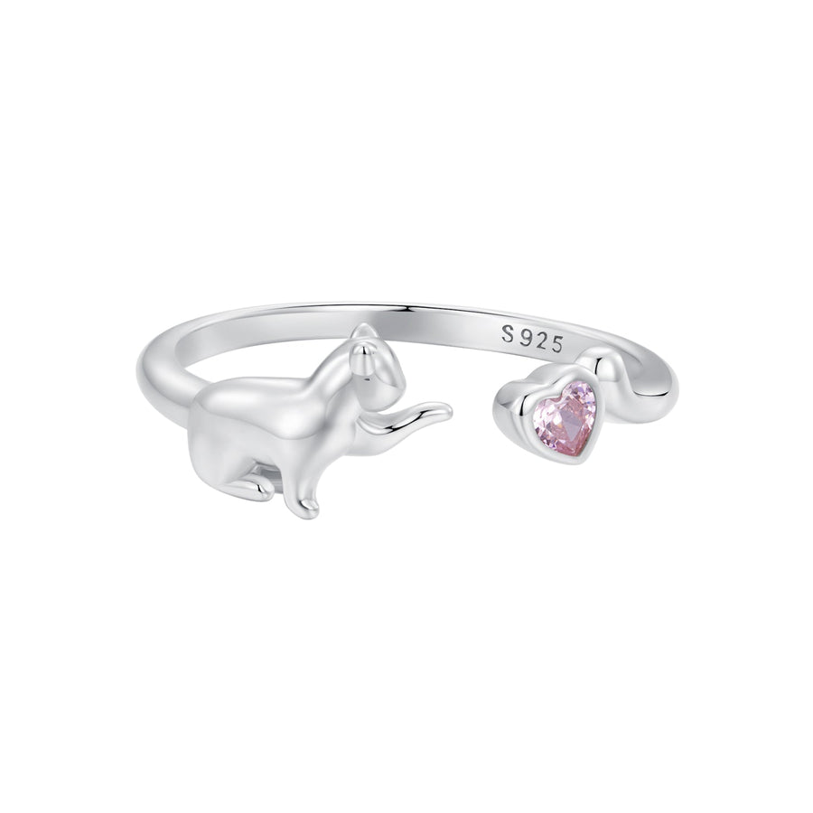 925 Sterling Silver Pavé Setting CZ White Gold Plated Ring for Women